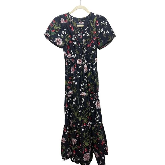 Anthropologie Somerset Maxi Dress – Black Floral Motif, Women’s Size XXS - Picture 3 of 6